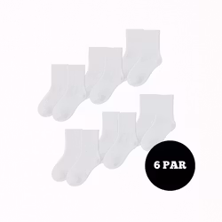 6-Pack Vita långstrumpor