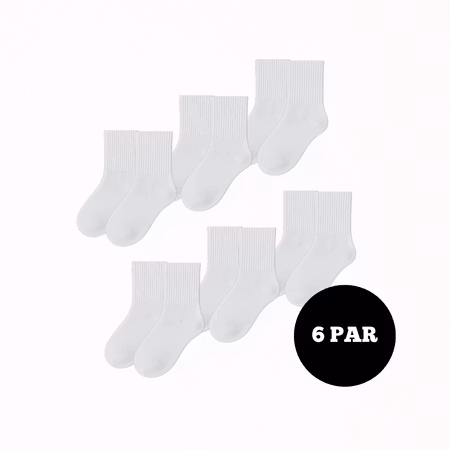 6-Pack Vita långstrumpor