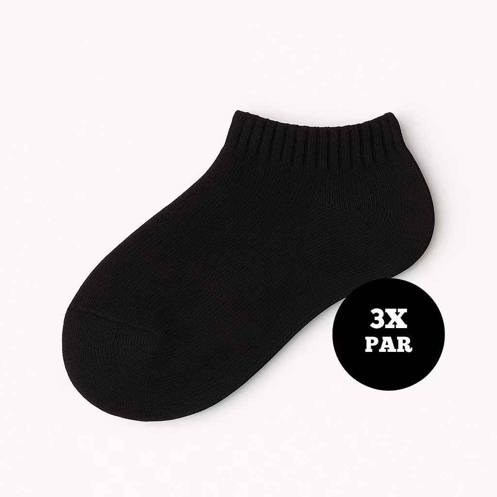 3-Pack Korta Strumpor (Svart)