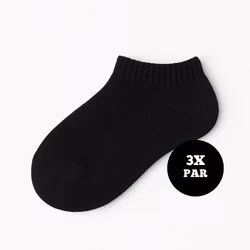 3-Pack Korta Strumpor (Svart)