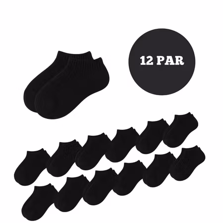 12 Par Svarta Kortstrumpor