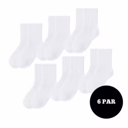 6 Par Vita långstrumpor