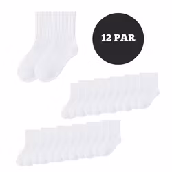 12-Pack Vita Långstrumpor