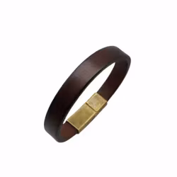 Läderarmband ”Amber Brown”