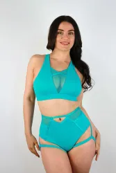 Sienna Mesh Sports Bra Tiffany Blue