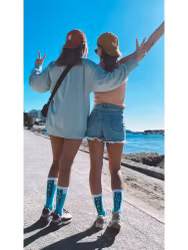 Girl Power Socks Blue