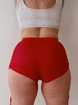 Cover up mesh shorts - Rød