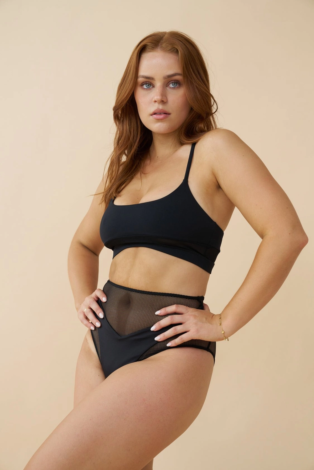 Blake High Waist Mesh Shorts Black