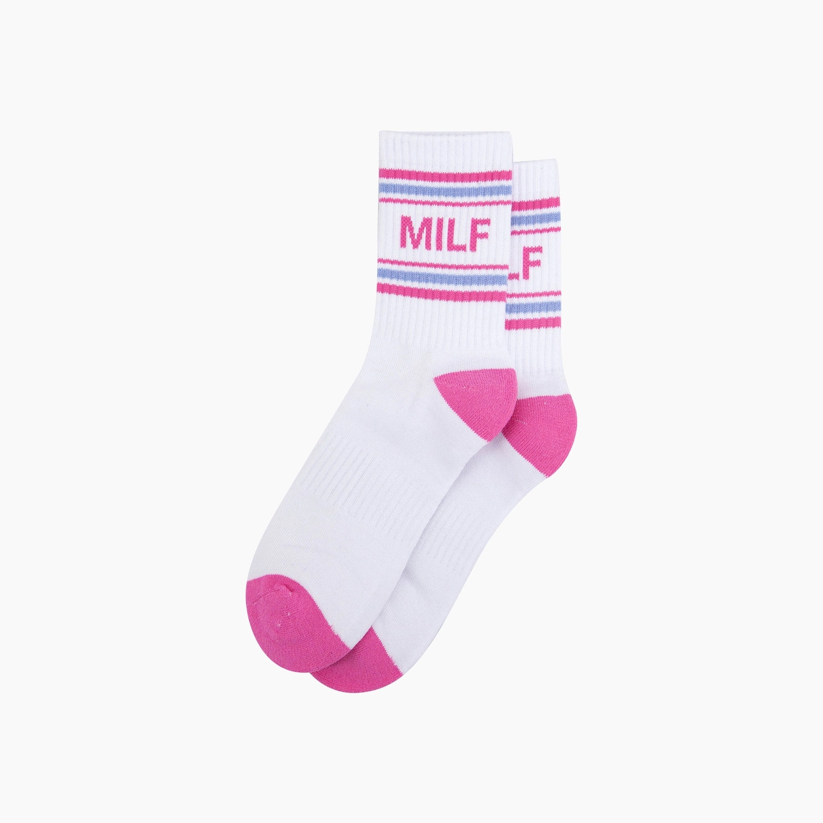Milf Organic Cotton Sports Socks in White