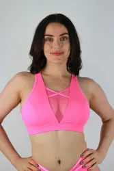 Sienna Mesh Sports Bra Pink