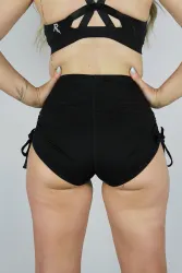 Maddox Black Tie Up Gym Short