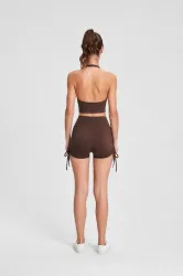 Drawstring Side Ruched Active Shorts
