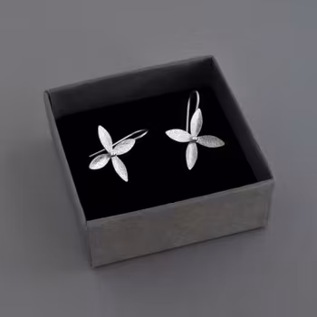 Örhängen, spetsig blomma med fast krok (large)