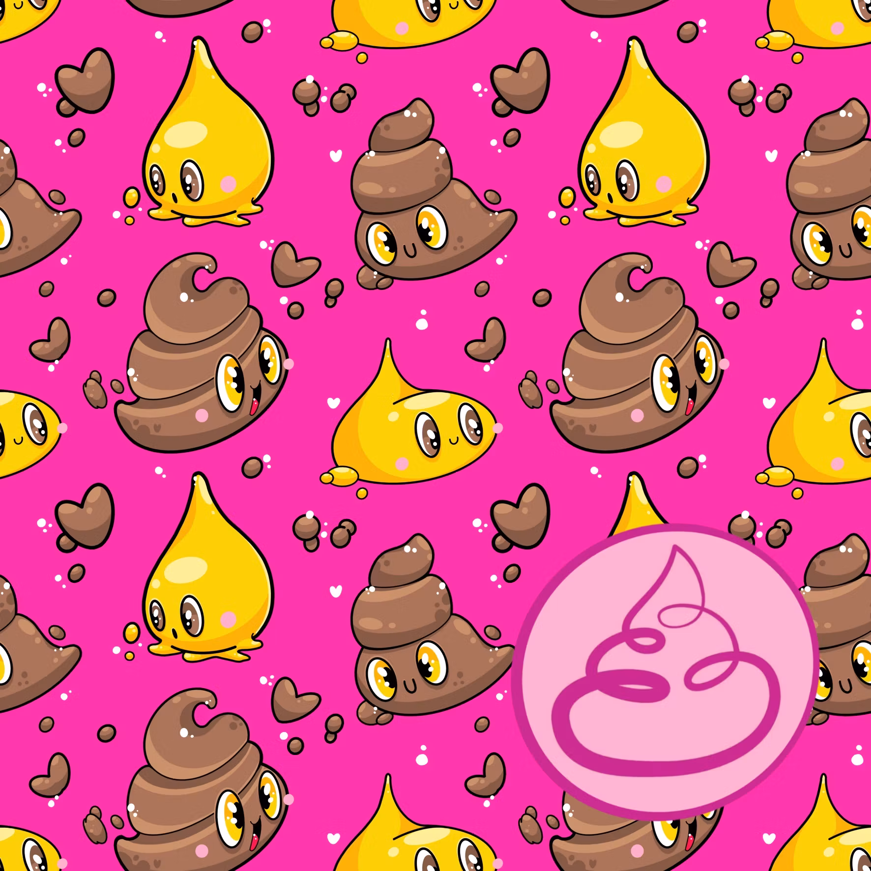 Pee&Poo - Pink - 50cm