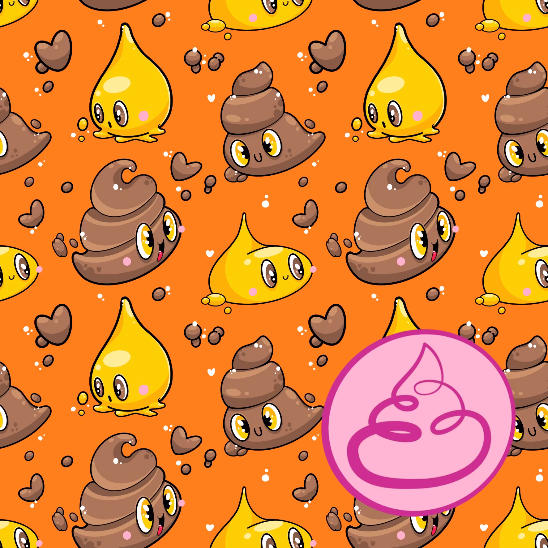 Pee&Poo - Funky Orange - Sista Biten - 150cm