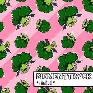 1m - BroccoliBats rosa -Pigmenttryck-