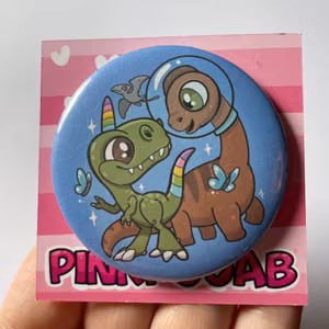 BUTTON - Dino Blue
