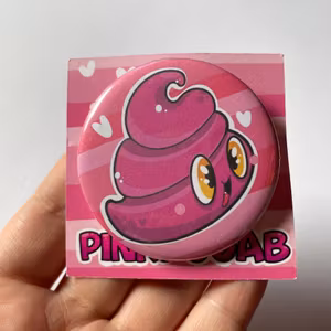 - BUTTON - Pink Poo