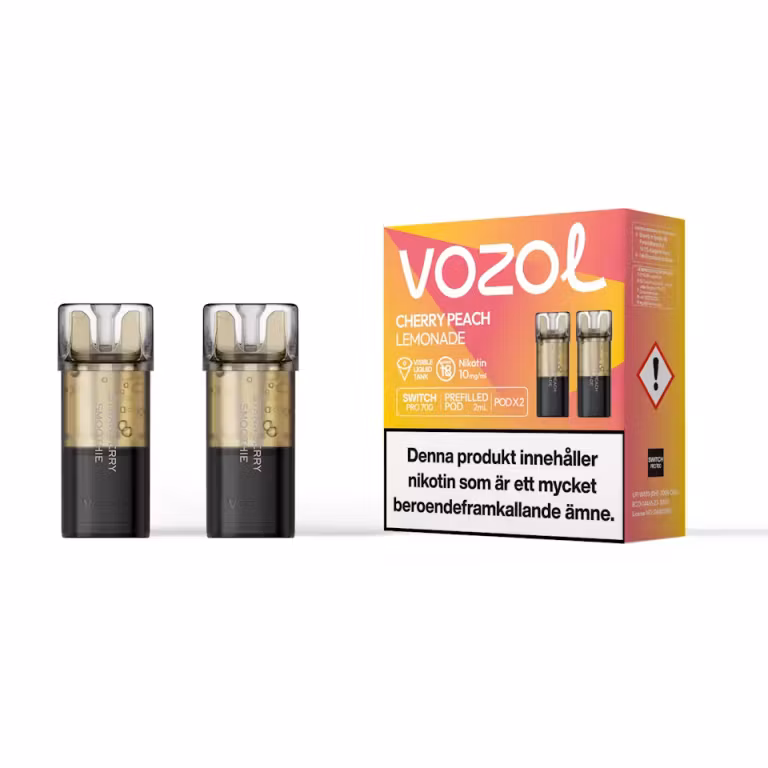 Cherry Peach Lemon 10mg - Vozol Switch Poddar 2-pack