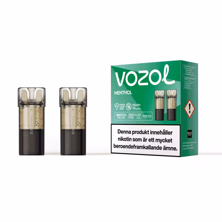 Menthol 10mg - Vozol Switch Poddar 2-pack
