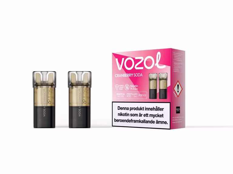 Cranberry Soda 14.5mg - Vozol Switch Poddar 2-pack