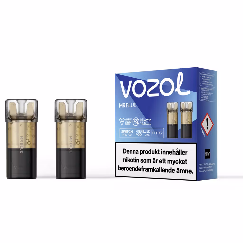 Mr Blue 14.5mg - Vozol Switch Poddar 2-pack