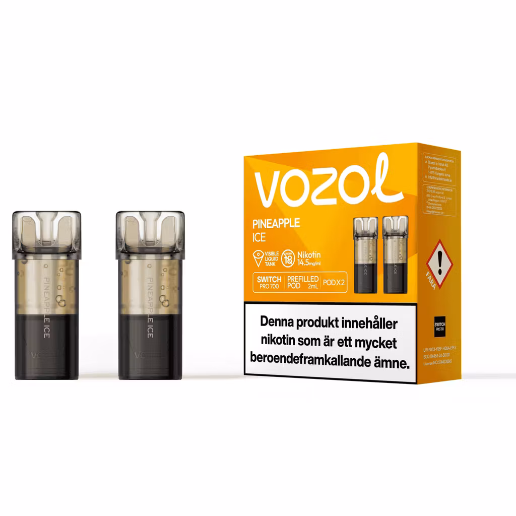 Pineapple Ice 14.5mg - Vozol Switch Poddar 2-pack