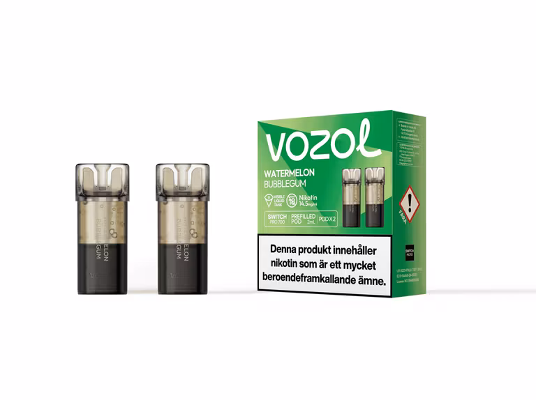 Watermelon BubbleGum 14.5mg - Vozol Switch Poddar 2-pack
