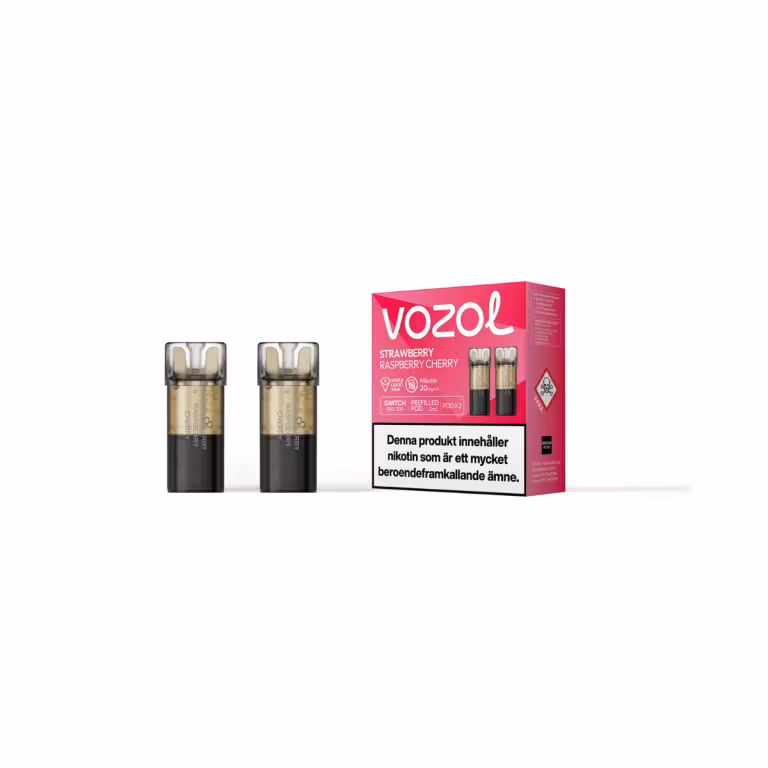 Strawberry Raspberry Cherry 20mg - Vozol Switch Poddar 2-pack
