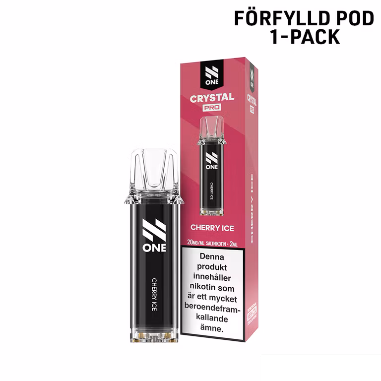 N One Crystal PRO Pod - Cherry Ice - Förfylld Pod 20mg
