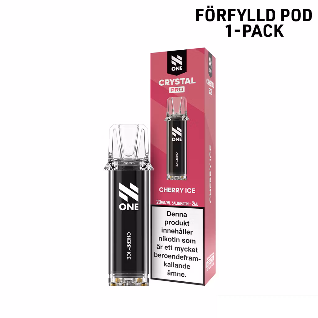 N One Crystal PRO Pod - Cherry Ice - Förfylld Pod 20mg