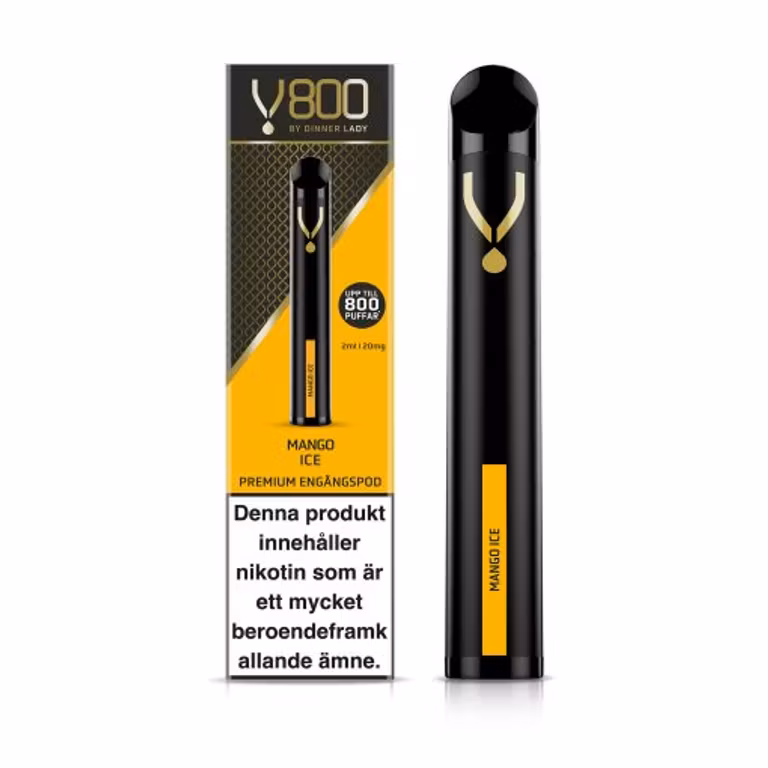 Dinner Lady Engångspod v800 Mango Ice (10-pack)