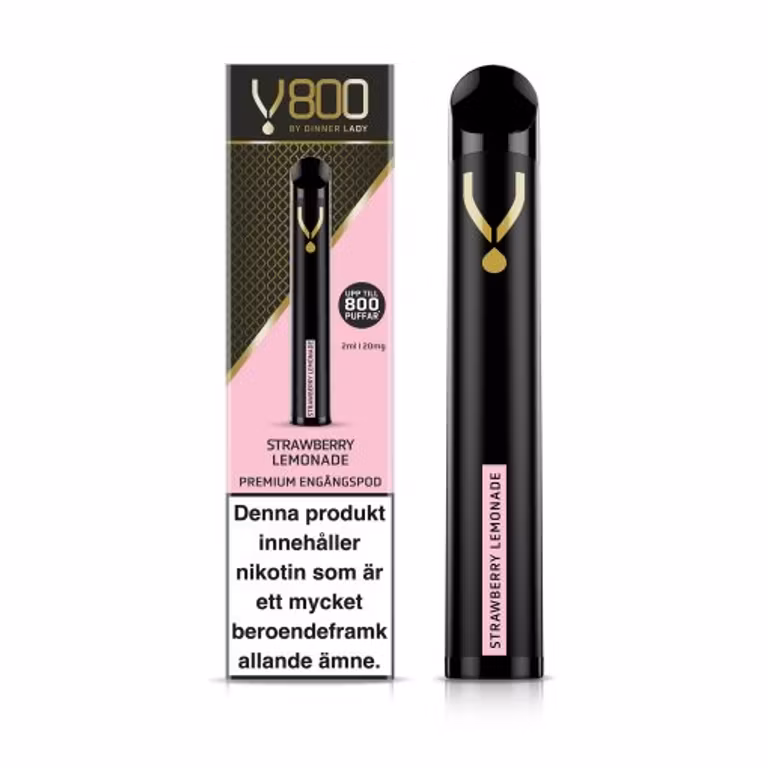 Dinner Lady Engångspod v800 Strawberry Lemonade (10-pack)
