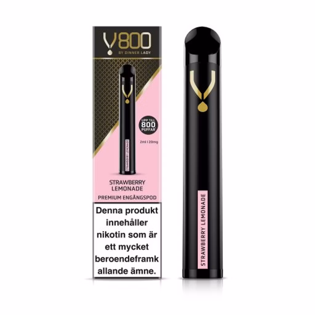 Dinner Lady Engångspod v800 Strawberry Lemonade (10-pack)