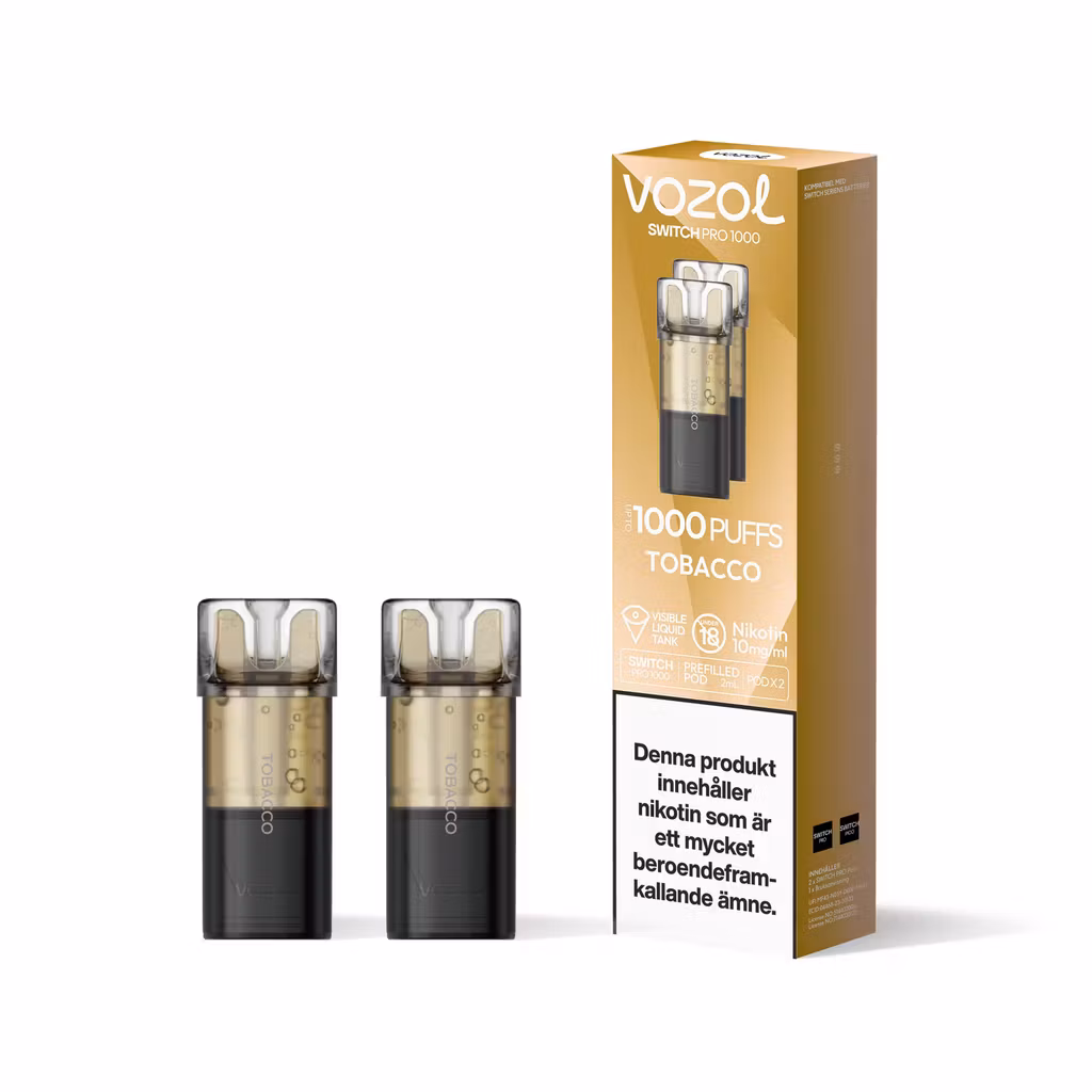 Tobacco 10mg - Vozol Switch Poddar 2-pack