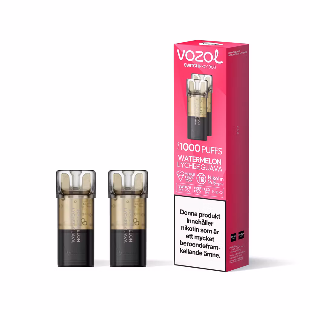 Watermelon Lychee Guava 20mg - Vozol Switch Poddar 2-pack