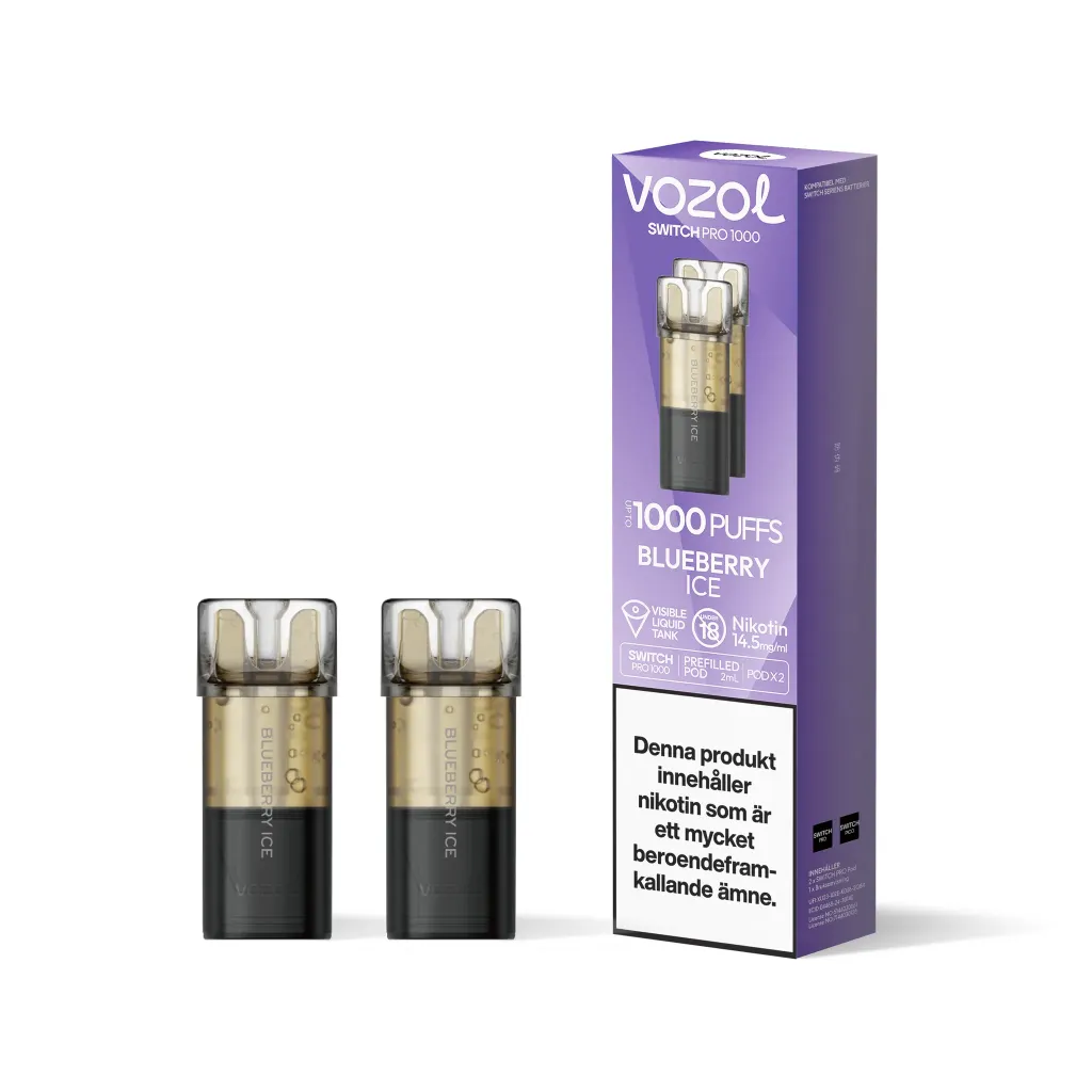 Blueberry Ice 14.5mg - Vozol Switch Poddar 2-pack