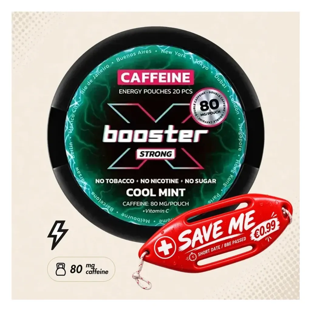 Xbooster - Cool Mint 80mg Koffeinsnus