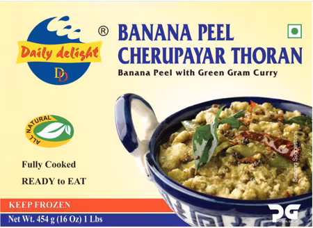 Daily Delight Frozen Banana Peel Cherupayar Thoran 454g