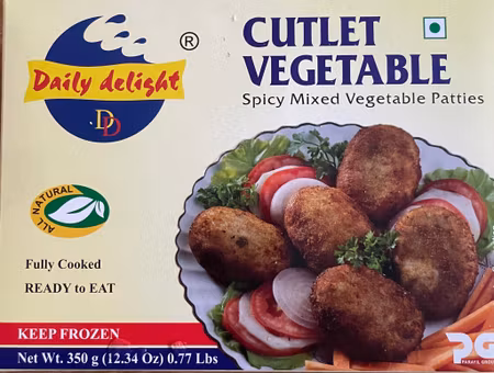 Frozen Vegetable Cutlet 350g