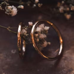 ''Gnistra'' Hammered 18k Red Gold Ring
