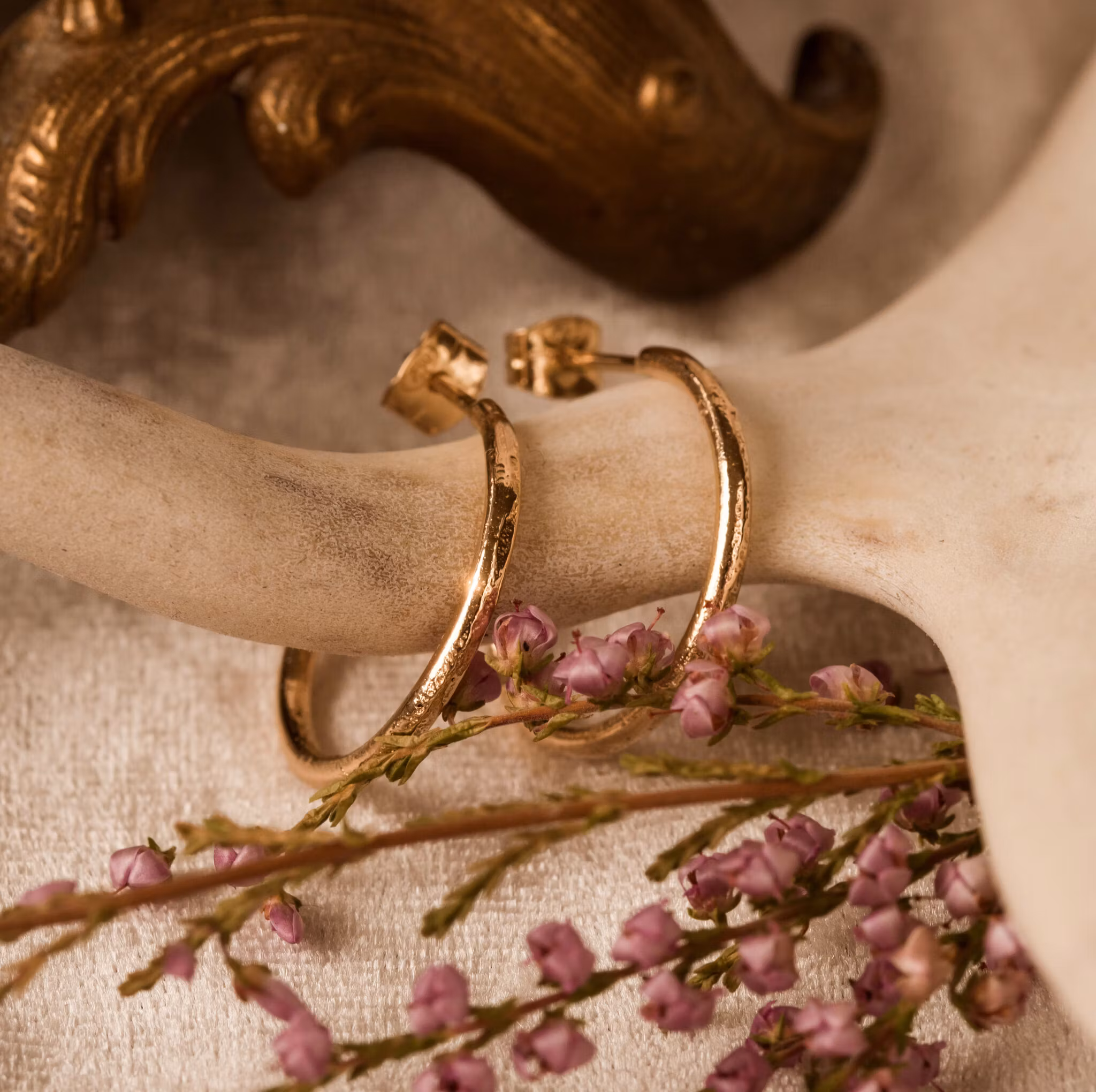 ''Guldfrost'' Earrings 18k Red Gold