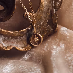 ''Lyckostjärna'' Hänge 18k Rödguld Med Diamant