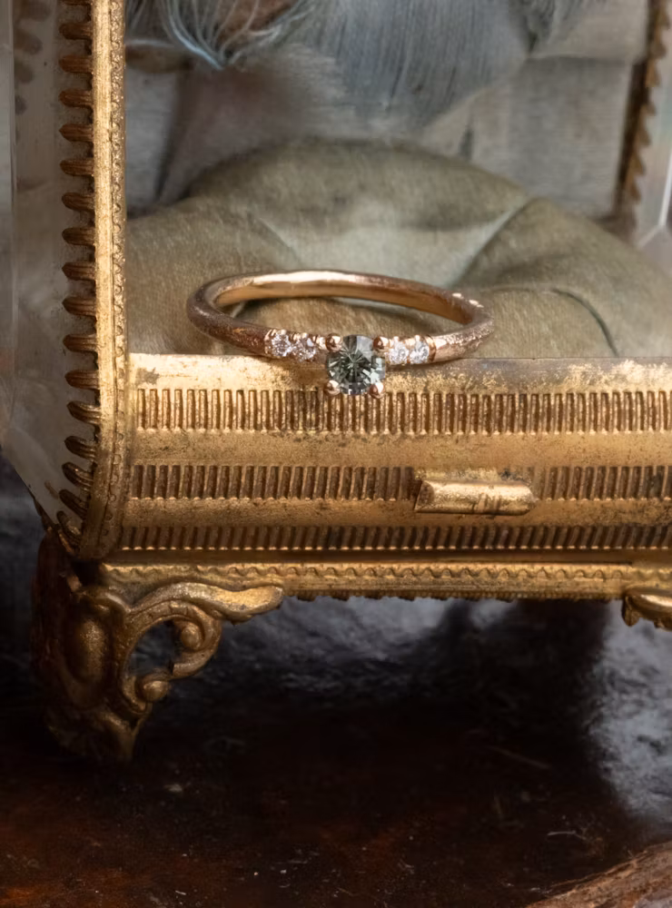 ''Skog'' Sand Casted 18k Red Gold Ring