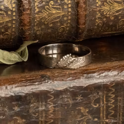 Leaf Ring 14k White Gold