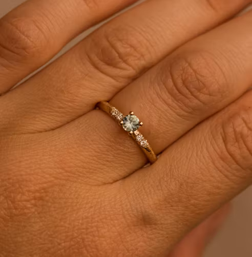 ''Skog'' Sand Casted 18k Red Gold Ring