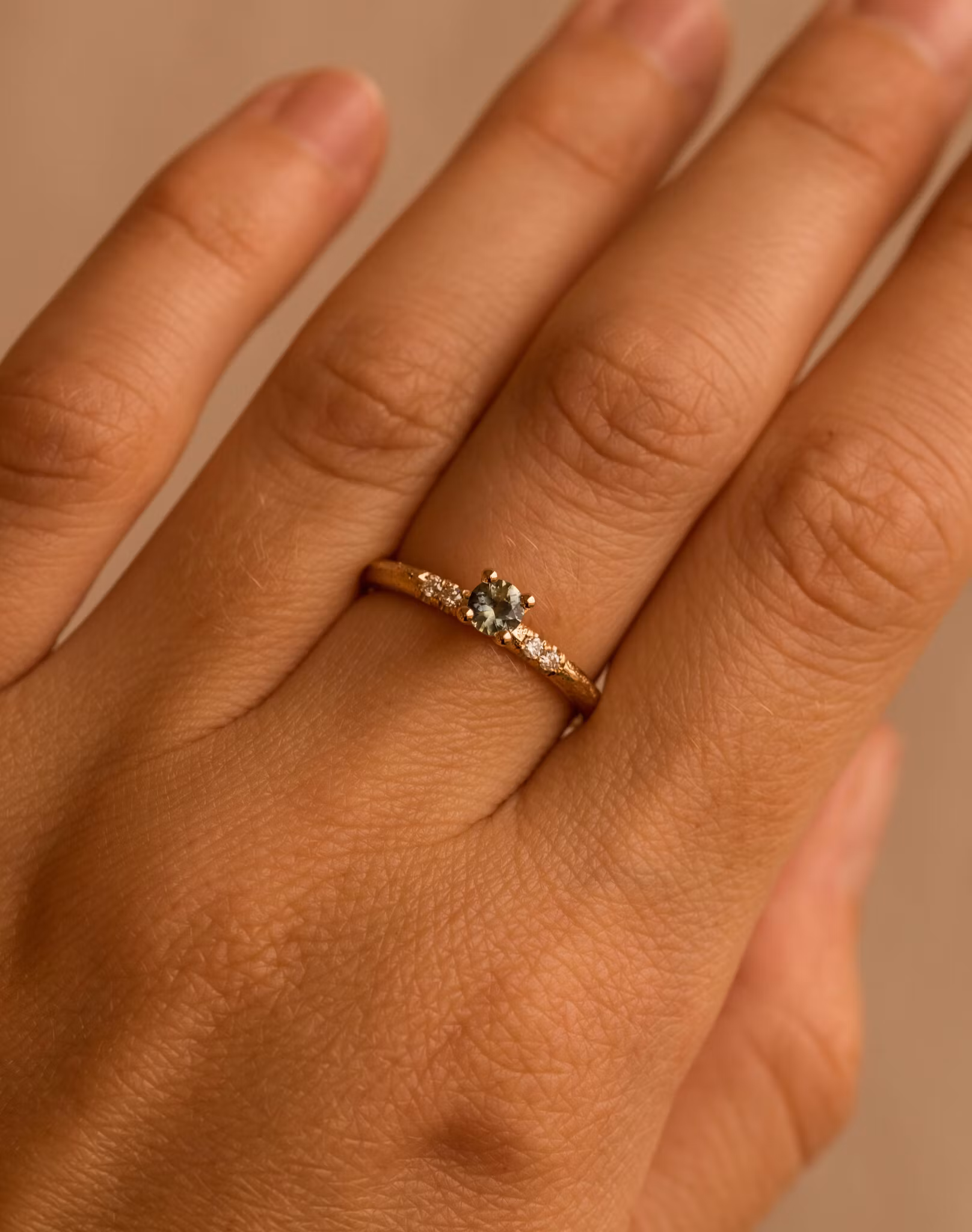 ''Skog'' Sand Casted 18k Red Gold Ring