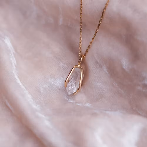Swedish Rock Crystal 14k Yellow Gold