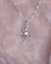 ”Fri” Silver Necklace With A Sapphire