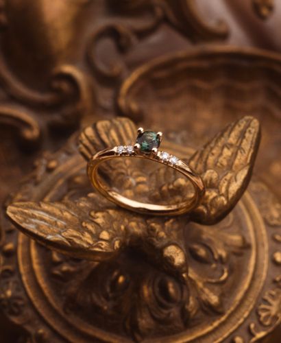 ''Skog'' 18k Red or White Gold Ring